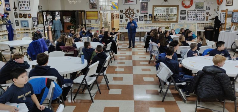 Holy Cross School students visit the museum